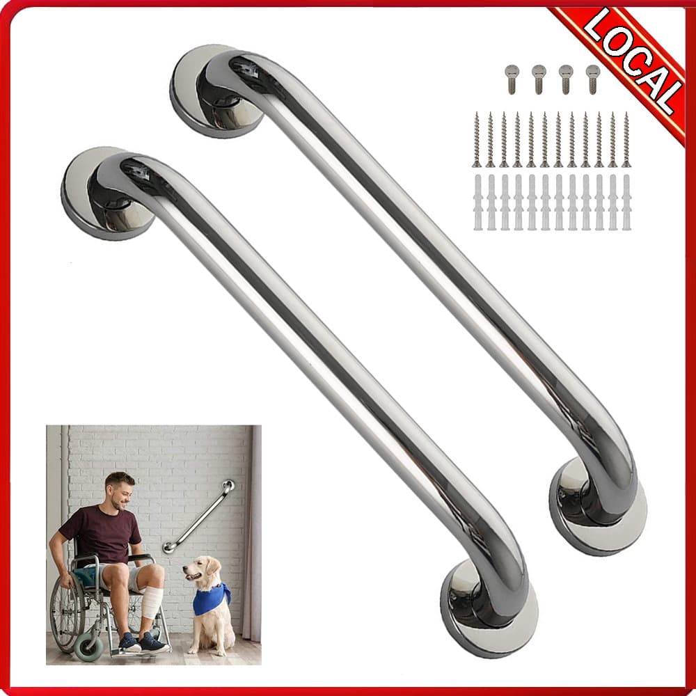 2 corrimãos de aço inoxidável 0.6 mm de espessura (diâmetro 25 * 500 mm) Fácil instalação adequado para banheiro, etc.