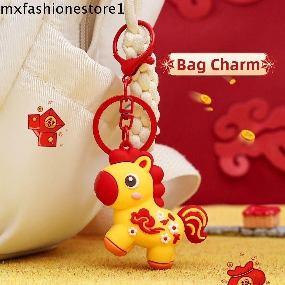 MXFASHIONE Chaveiro De Pônei Do Zodíaco , Cavalo De Desenho Animado Ano Com Design Chinês