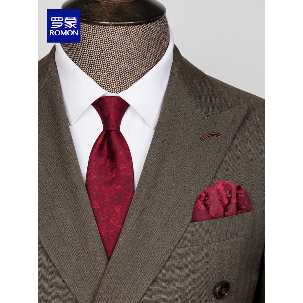 Romon noivo gravata bolso quadrado terno Formal moda personalidade Retro britânico High-End banquete terno lenço quadrad