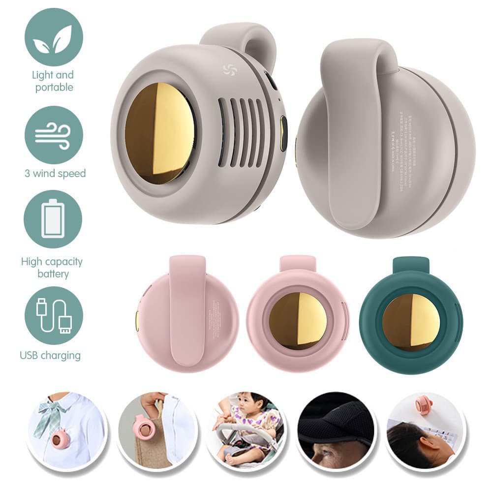 Ventilador USB Mini Ciclone Portátil , Design Clipado E Pendurado Na Cintura