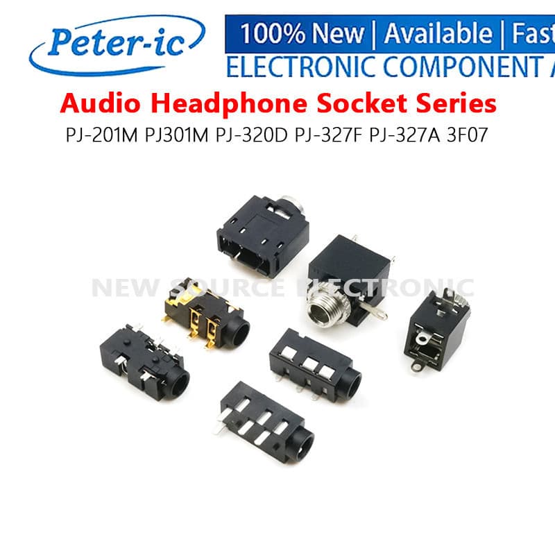 (1-5 Unidades) PJ-201M PJ301M 320D 327F 327A 3F07 Conector De Áudio Série De Soquete 3.5 Mm D
