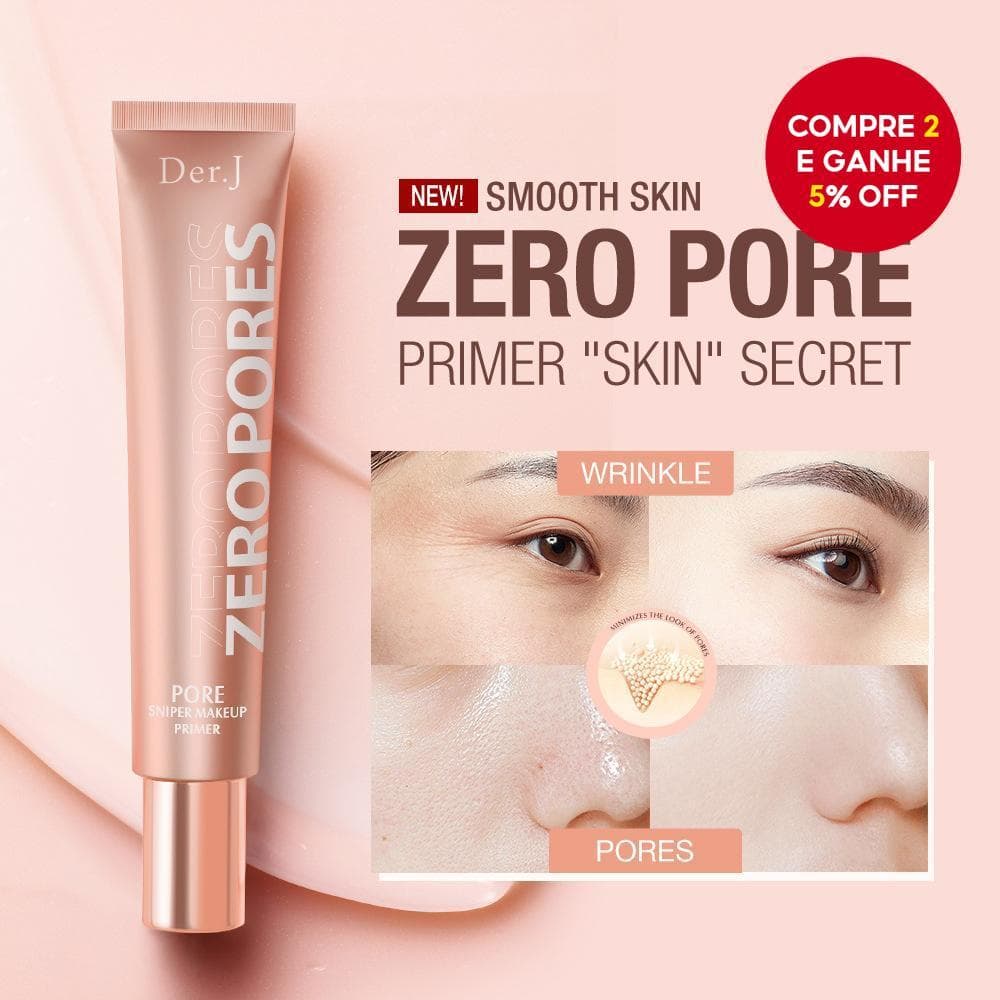Novo Der.J Zero Poros Maquiagem Primer, base líquida, produtos de cuidados com a pele e maquiagem, hidratante natural,