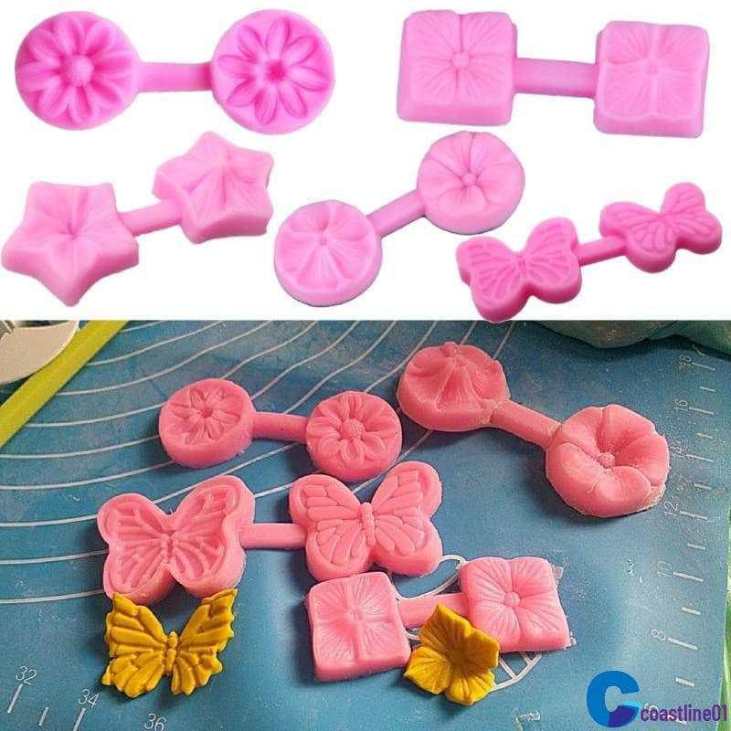 Molde de silicone com flores, folhas e pétalas para bolos/chocolate/sobremesas -COA