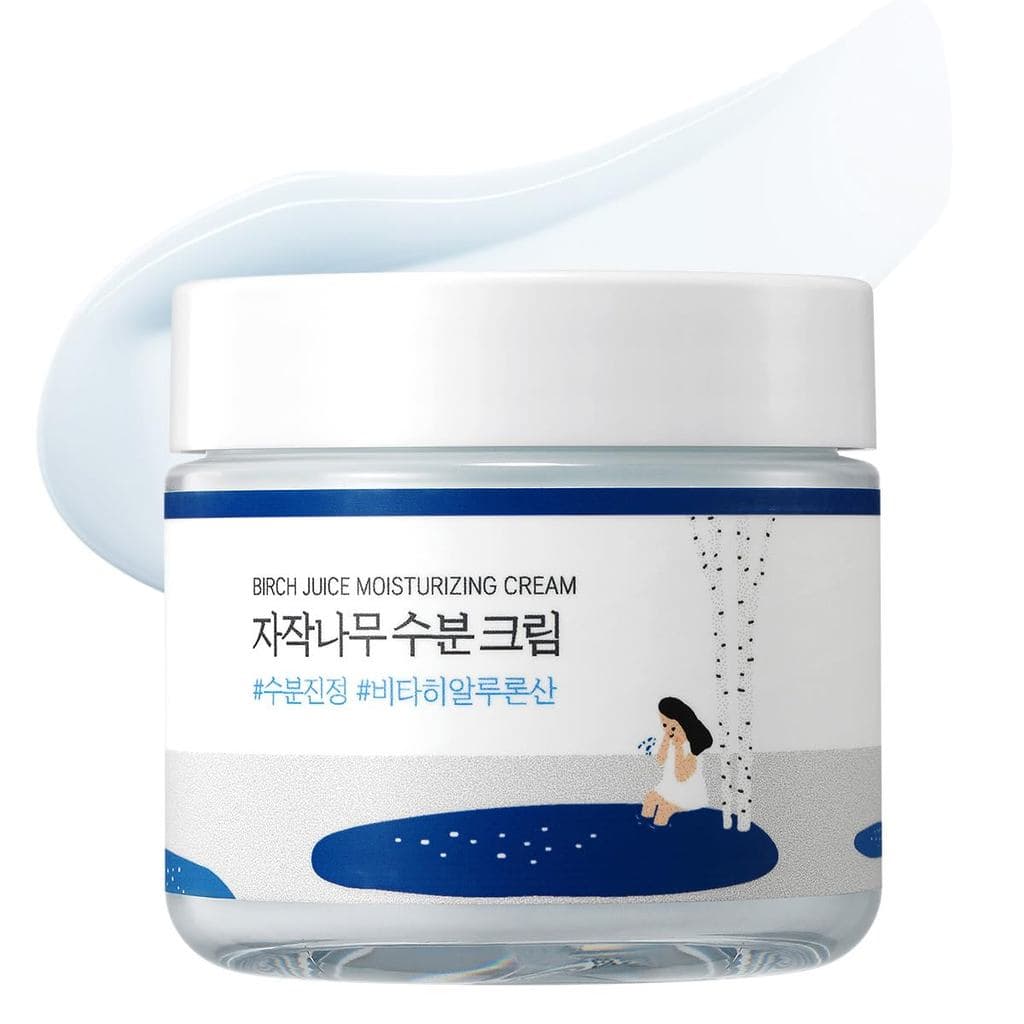 Creme Hidratante ROUND LAB Birch Juice 2.7 Fl Oz, Hidratante Facial de Hidratação Profunda de 48 Horas com Seiva de Bétu