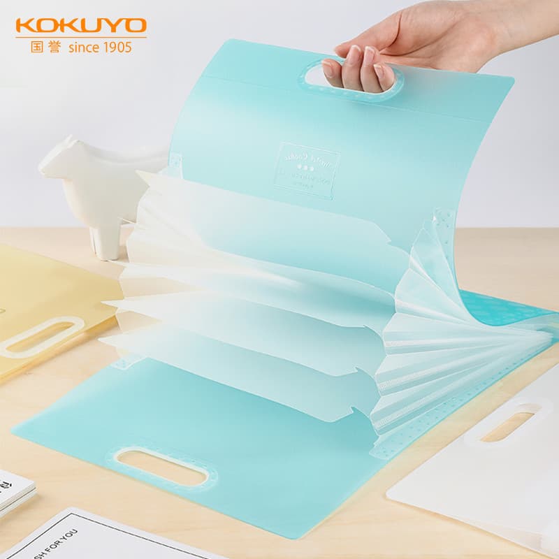 Pasta KOKUYO Bolsa de órgão multicamadas de grande capacidade multifuncional para escritório a4 Caixa de armazenamento B