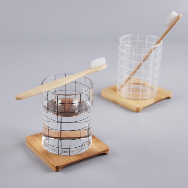 Criativo Anti-calcamento vidro resistente ao calor copo de enxaguatório bucal lavagem copo de água tanque de dentes copo