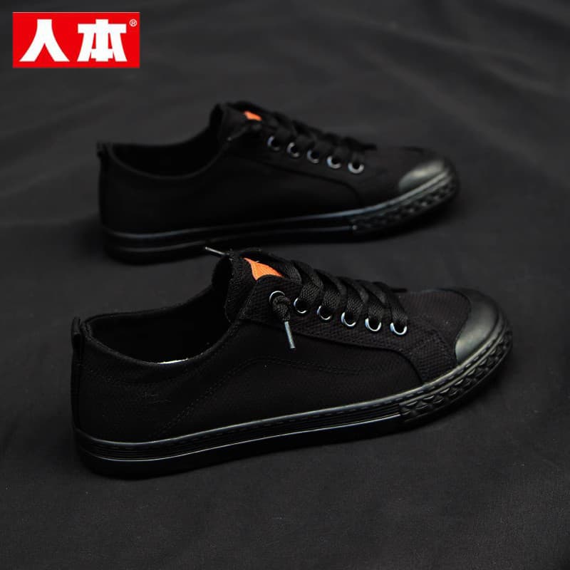 Sapatos de lona humana masculino 2026 primavera novos tênis casuais masculinos preto respirável tênis de trabalho