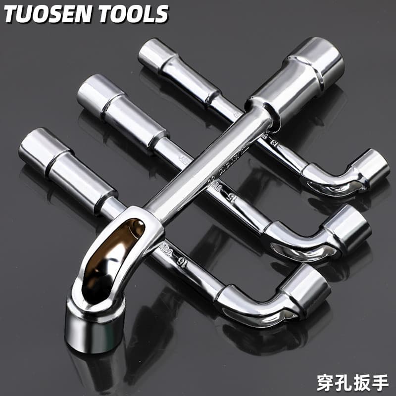 Tuosen chave de tubo em forma de L, ferramenta de remoção de pneus de carro, chave perfurada, economia de trabalho, chav