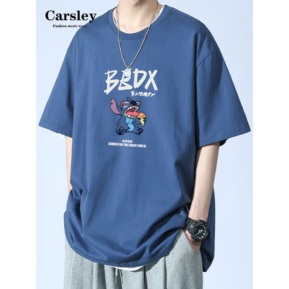 Versão coreana na moda camiseta de manga curta masculina verão qualidade puro algodão meia manga camiseta 2026 novo esti