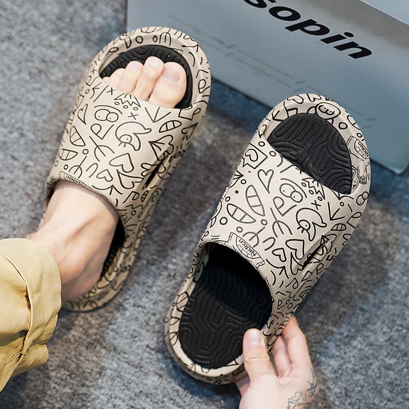 Chinelos de rua masculinos verão ao ar livre usar merda-piso antiderrapante esportes Flip-Flops masculino ao ar livre ve