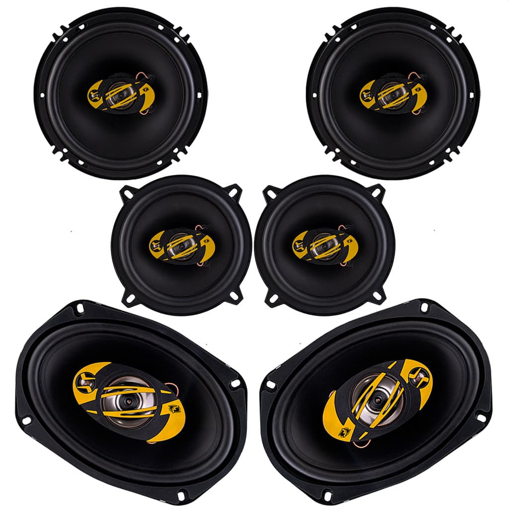 Kit Falantes Triaxial Eros 6x9 120W + 6 Pol 60W + 5 Pol 120W
