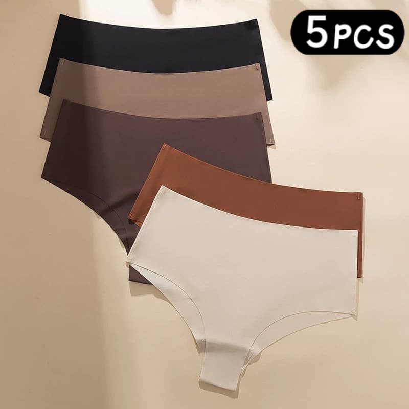 Uma peça de seda gelo sem costura Yoga invisível meninas roupa interior cintura média de secagem rápida senhoras esporte