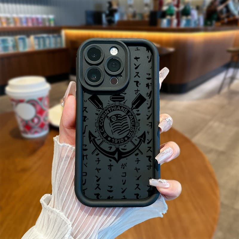 Clube de futebol TPU anti-impacto Capinha Capa Para IPHONE 13 11 15 14 12 16 17 PRO MAX AIR X XR XS MAX 14 15 16 PLUS