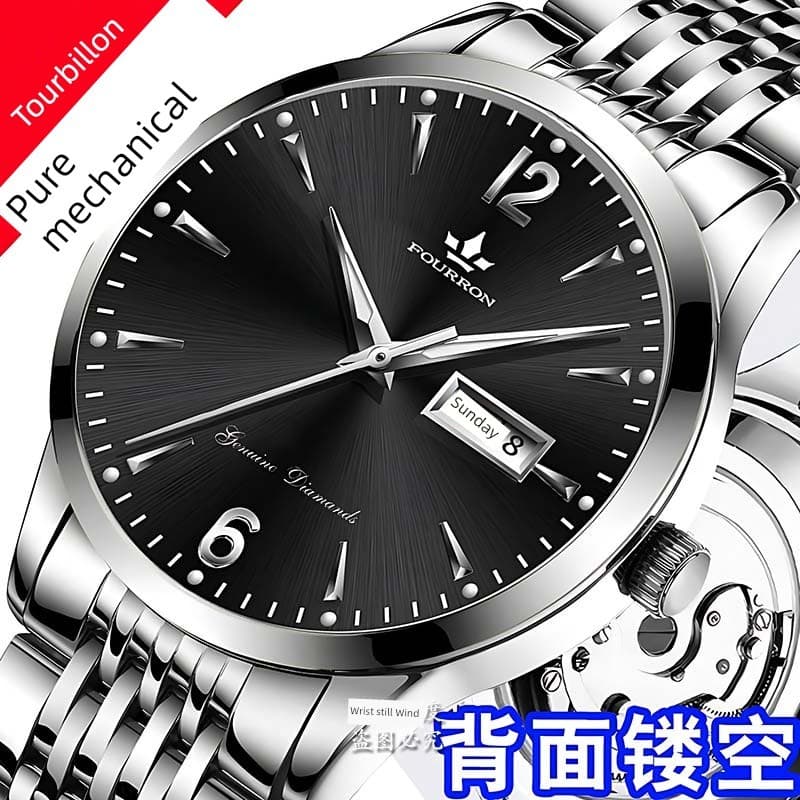 relogio masculino Genuíno suíço famoso relógio mecânico puro relógio masculino turbilhão luminoso duplo calendário à pro