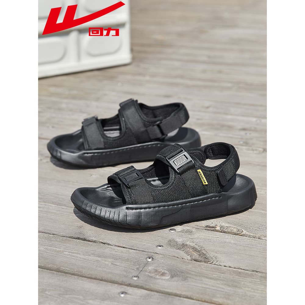 Puxar para trás sandálias verão novo estilo confortável absorção de choque sandálias casuais sola macia respirável condu