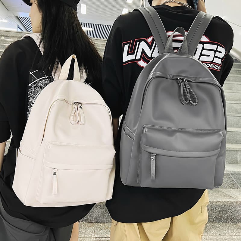 Boa qualidade cor sólida plutônio mochila saco de escola mochila estudante grande capacidade versão coreana All-Match si
