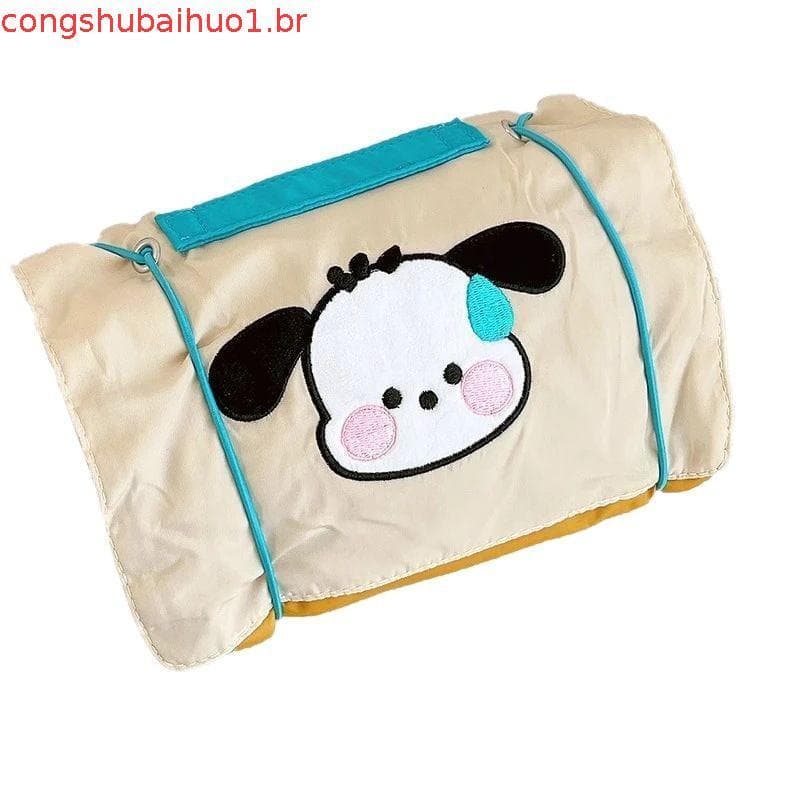 Bolsa de armazenamento portátil quatro em um de desenho animado Bolsa de cosméticos