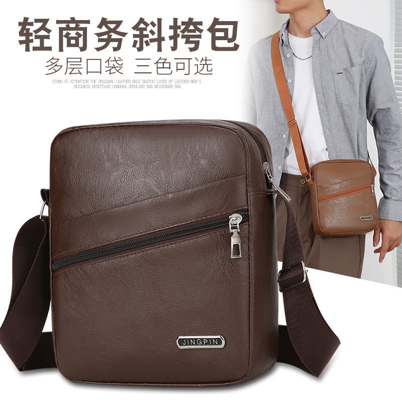 Novo estilo Commuter bolsa masculina leve passeio simples Casual Vertical bolsa de ombro negócios masculino All-Match sa