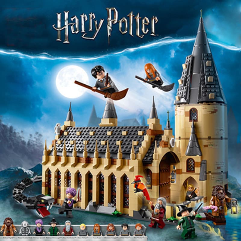 Modelo de blocos de montar do Castelo de Hogwarts em Lego Harry Potter, com 800 peças, para montagem criativa DIY infant