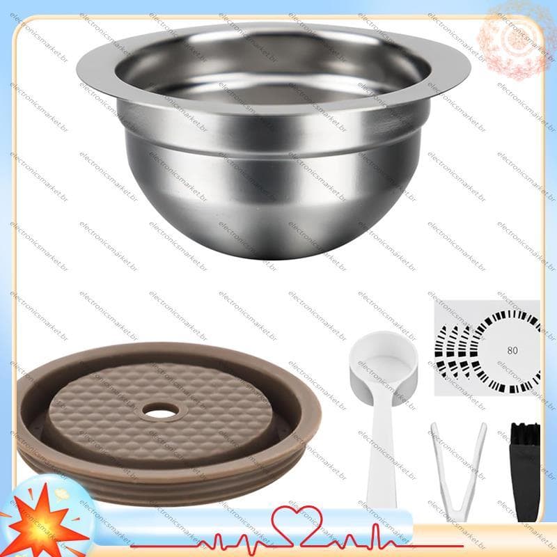 [Em Vendas E] Cápsulas Reutilizáveis De Aço Inoxidável Para Vertuo De Café Recarregáveis 80ml