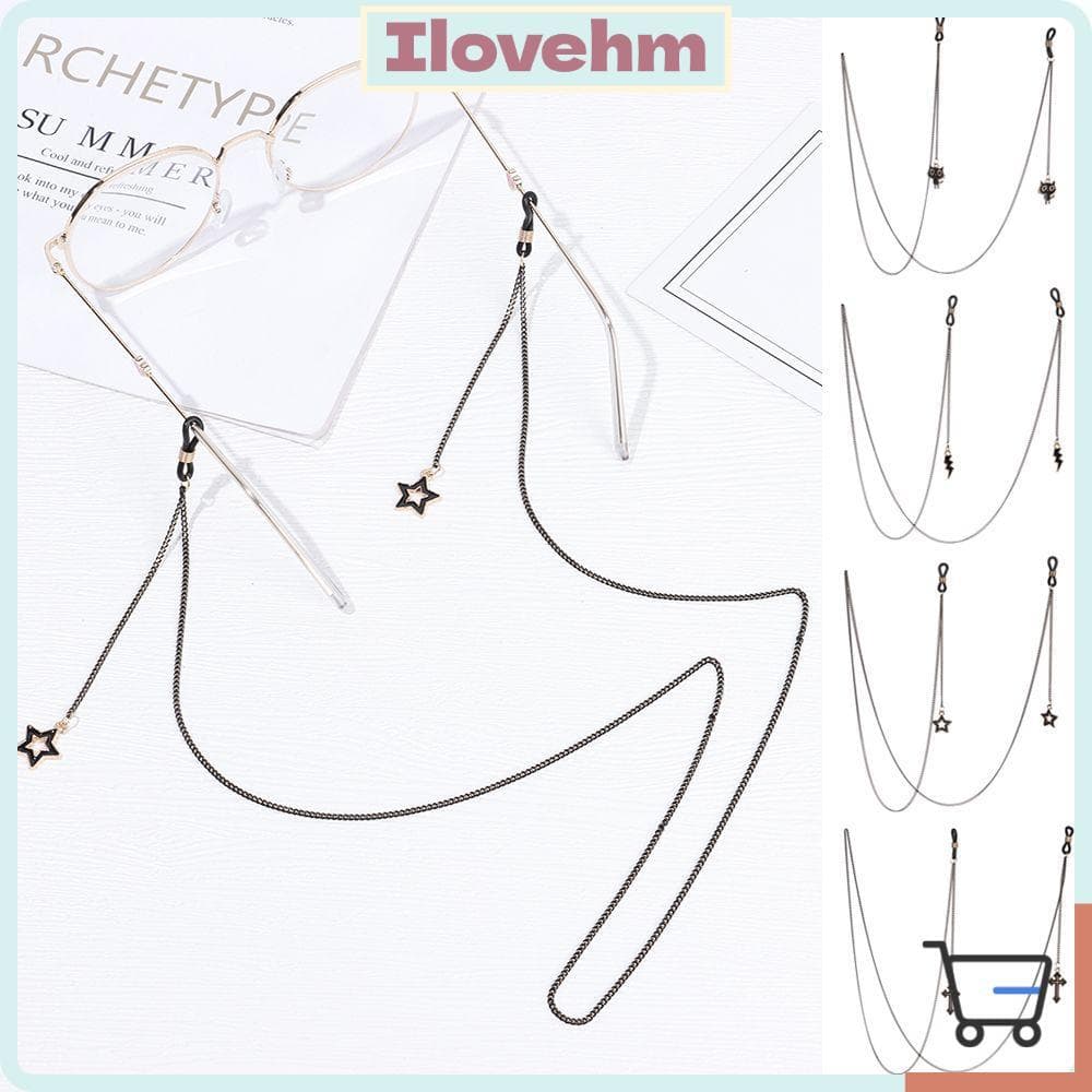 LUCKY-ILOVEHM Colar De Óculos Suporte De Sol Cordão Da Moda
