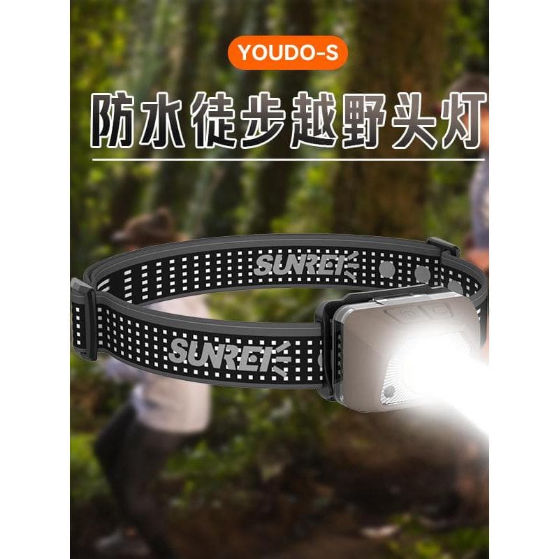 Sanix Yuedong S Farol de destaque ao ar livre Indução Unidade elétrica dupla Caminhadas Escalada Iluminação Off-Road IPX