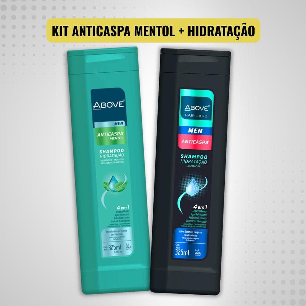 Shampoo Anticaspa Masculino Mentol ou Hidratação Above Men 325ml