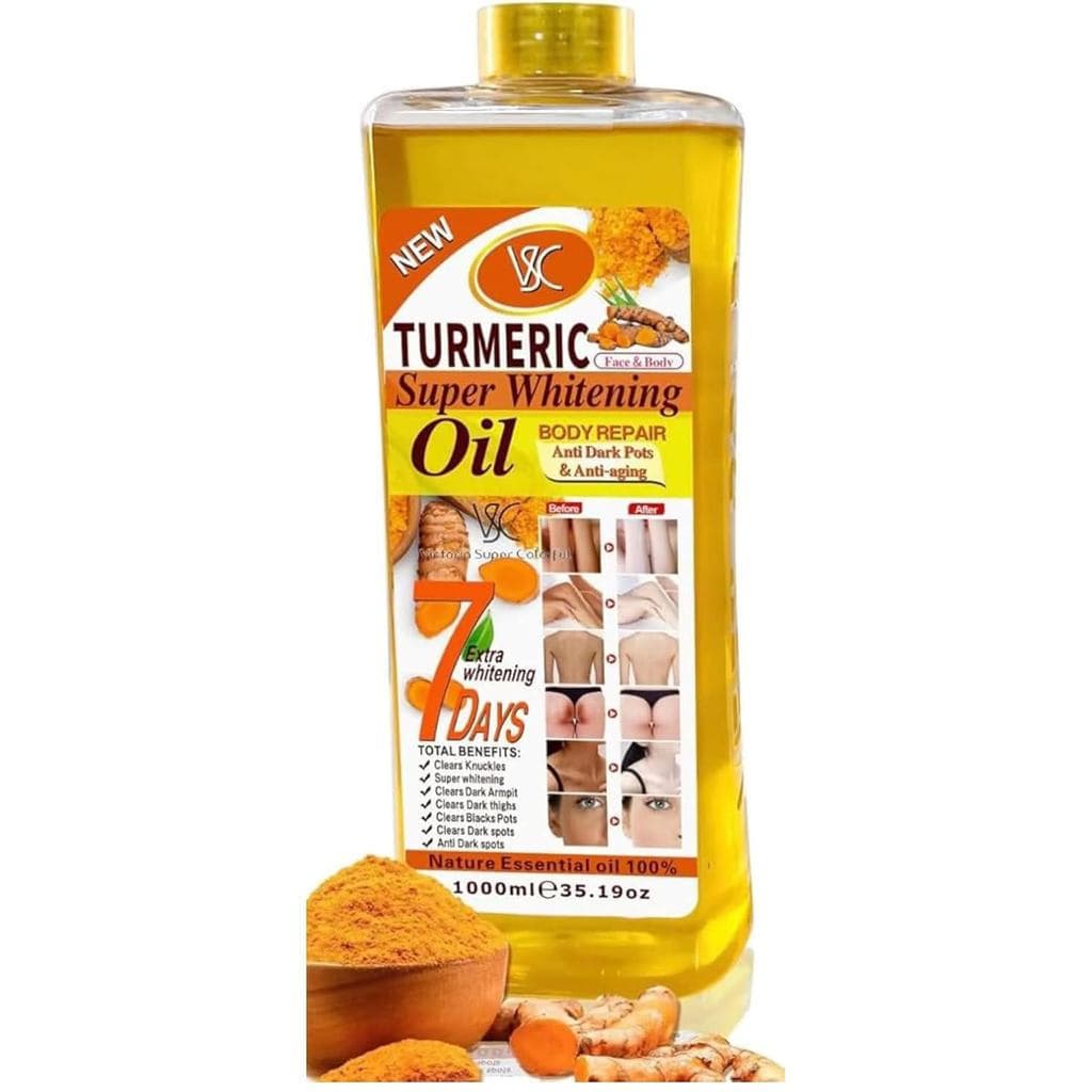 Óleo de Cúrcuma Hidratante para Rosto e Corpo Nutritivo Antienvelhecimento Corretor de Manchas Cuidado para Rugas Óleo E