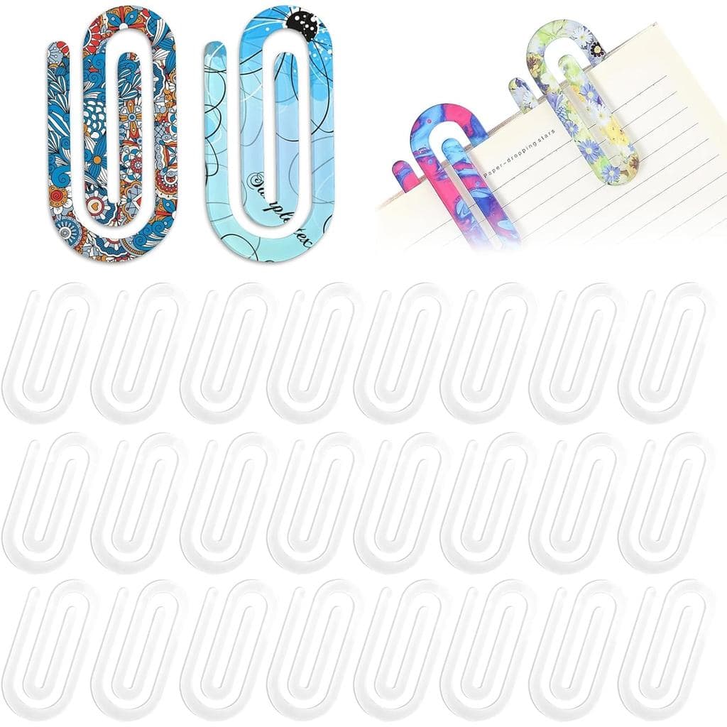 24 Peças de Clipes de Papel para Sublimação, Grandes, 4x2 Polegadas, Clipes de Papel Acrílicos para Sublimação, Personal