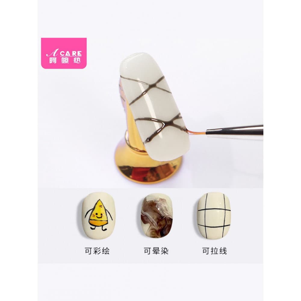 Pincel de Manicure/linha de tração A1pq808-fácil de começar pintura colorida de cabeça fina escovada cor superfície de u