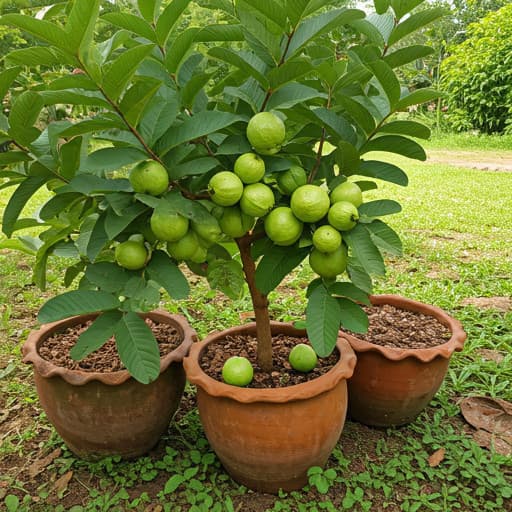 germinação rápida a pacote 30 sementes  de Goiaba Gigante para vasos para horta e jardim
