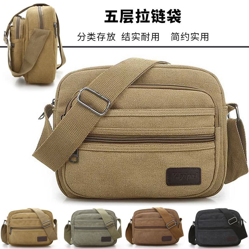 Bolsa pequena de lona masculina bolsa de ombro bolsa mensageiro masculina mochila de lona bolsa de ombro pequena bolsa C