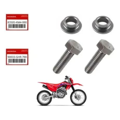 Kit 2 Parafuso + 2 Bucha Banco Original Honda Crf250f 4pçs