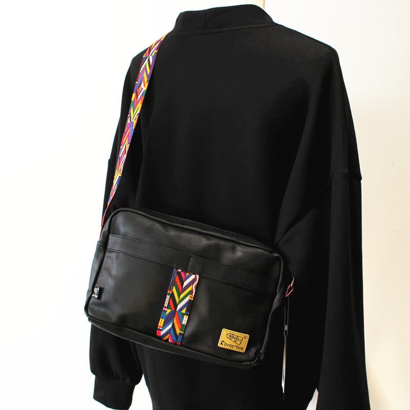 Homens mulheres na moda sacos Retro Casual fita bolsa de ombro moda japonês coreano tecido flor saco do mensageiro couro