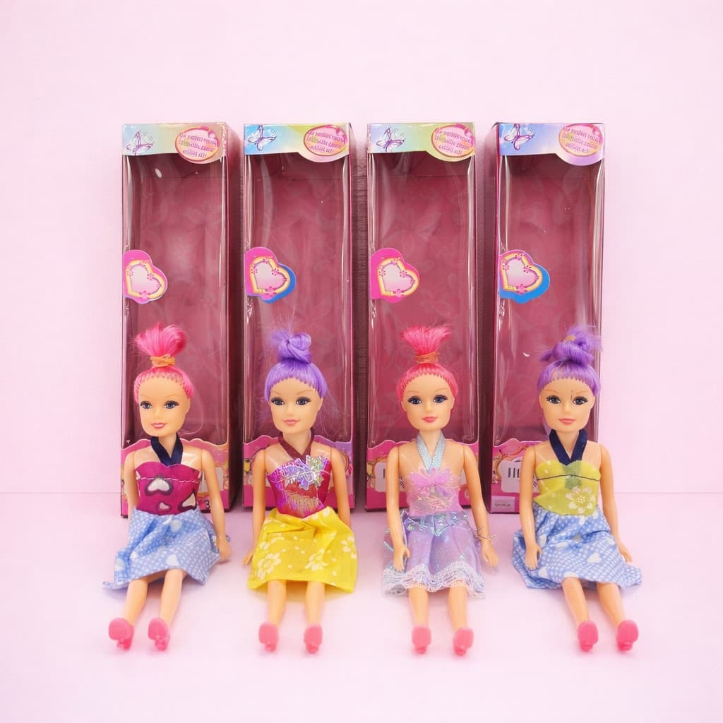 Kit Com 02 Bonecas- Beautiful Girl- Tamanho Pequena Brinquedo