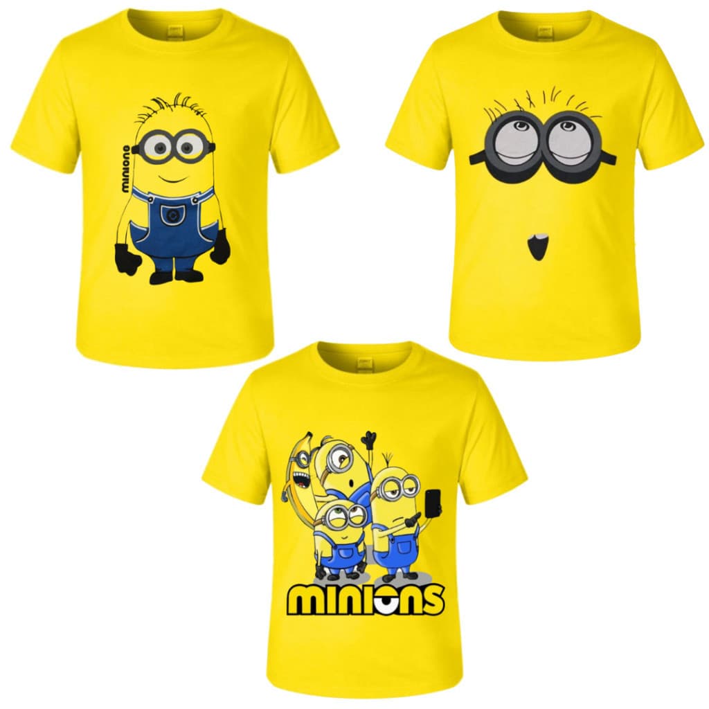 Camisa Camiseta infantil Minions Fantasia Personagens Meninos Naruto Hulk Homem Aranha Marvel