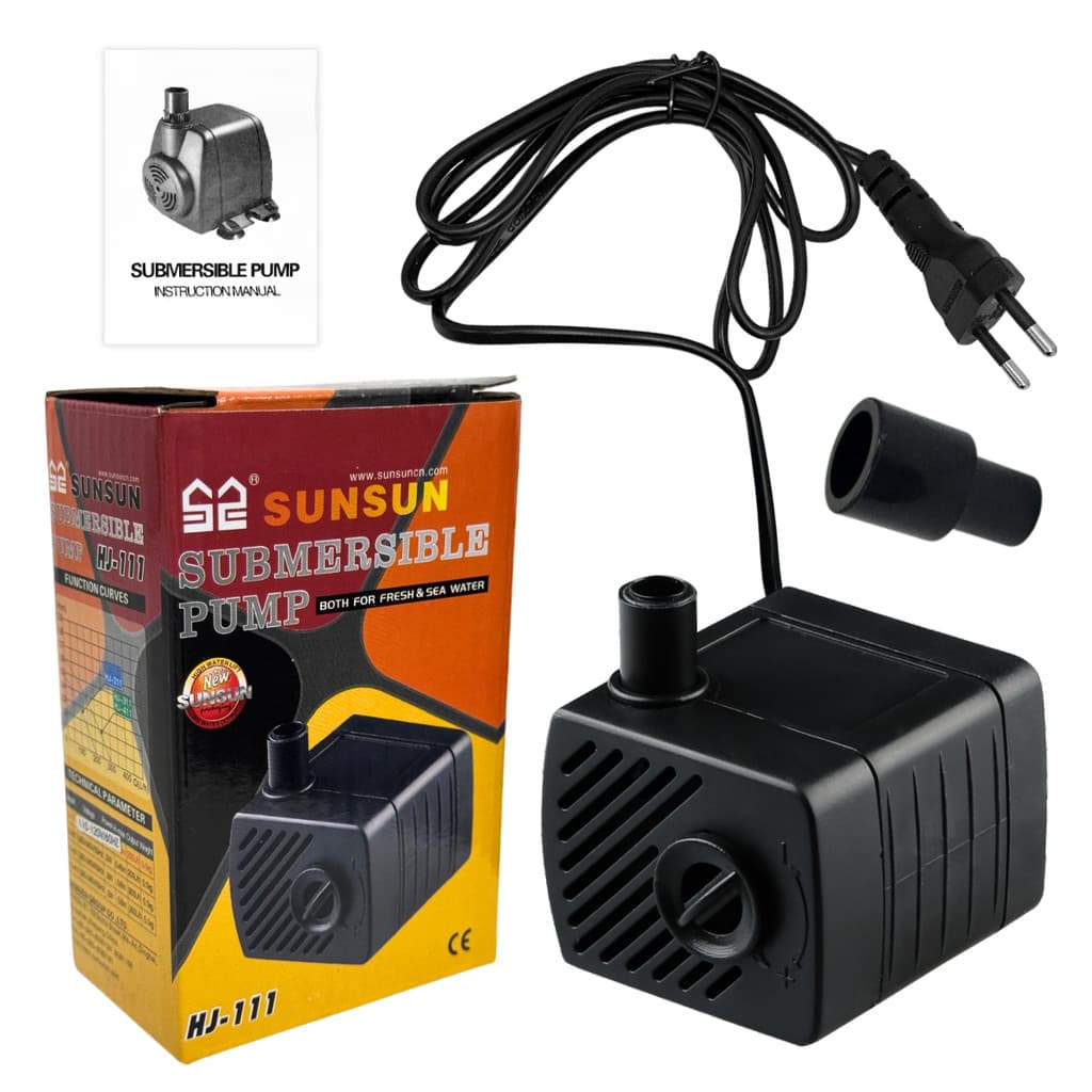Bomba Submersa Sunsun HJ-111 200L/h 110V aquarios lagos fontes chafariz