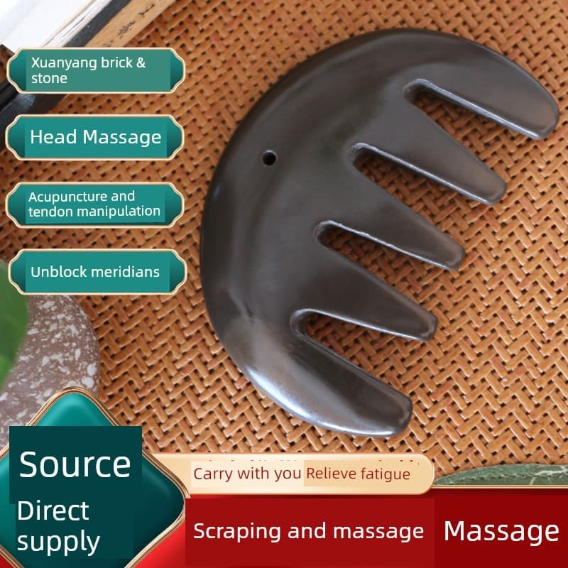 Sibin bianstone pente Facial tendão vara cabeça feminina meridiano pente massagem de cabelo cabeça terapia placa pente r