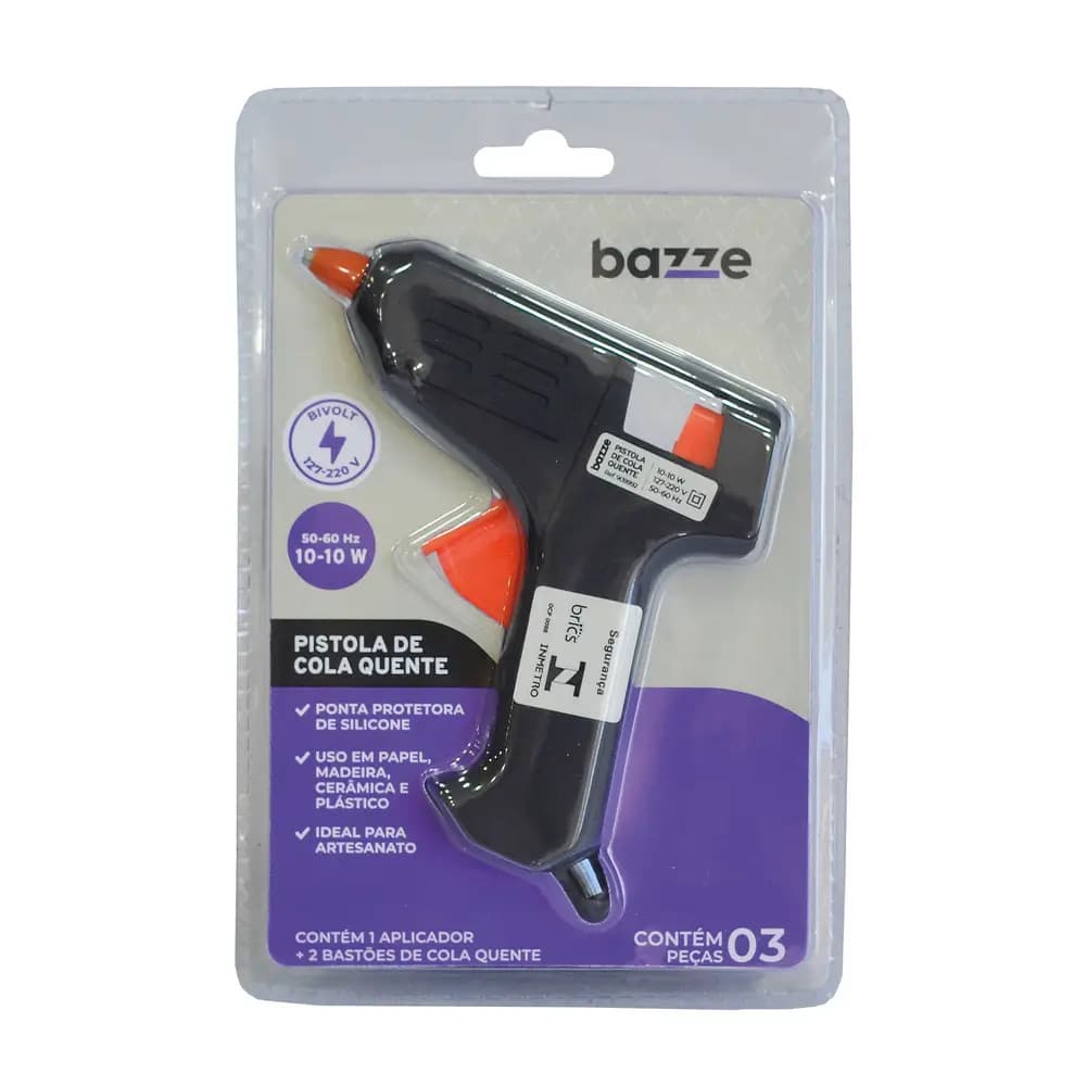 Pistola de Cola Quente Bazze Pequena 10w 909992