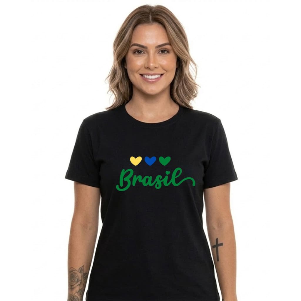 Camiseta BRASIL 6 blusa feminina moda feminina em promoção tshirt brasileira