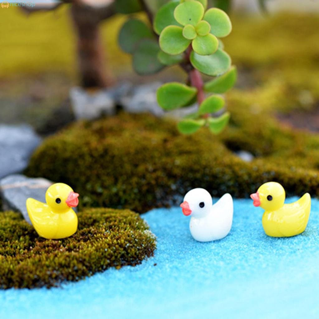 100 Pçs Pequenos Patos Conjunto Decoração Forma Realista Resina Durável Cativantes Para Festa De Aniversário De Natal Di