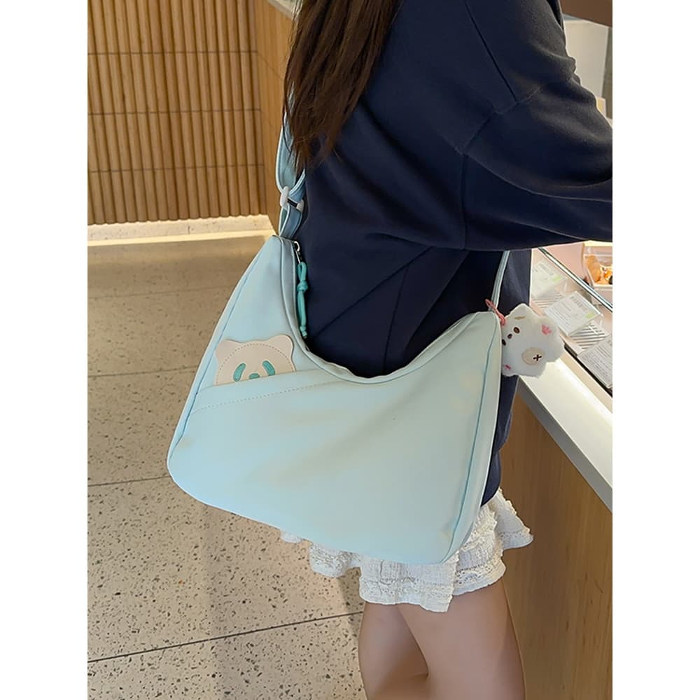 Bolsa de ombro de grande capacidade feminina 2024 novo estilo elegante All-Match Commuter saco do mensageiro axilas boli