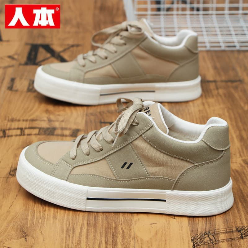 Sapatos de lona humana sapatos de algodão masculino 2025 inverno novo estilo tênis quentes outono inverno forro de lã tê