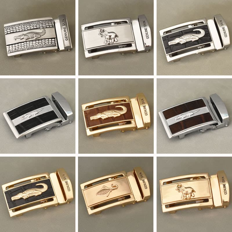 Cabeça de cinto masculino tailândia crocodilo fivela de cinto de negócios fivela automática sem furo não-dente fivela ca