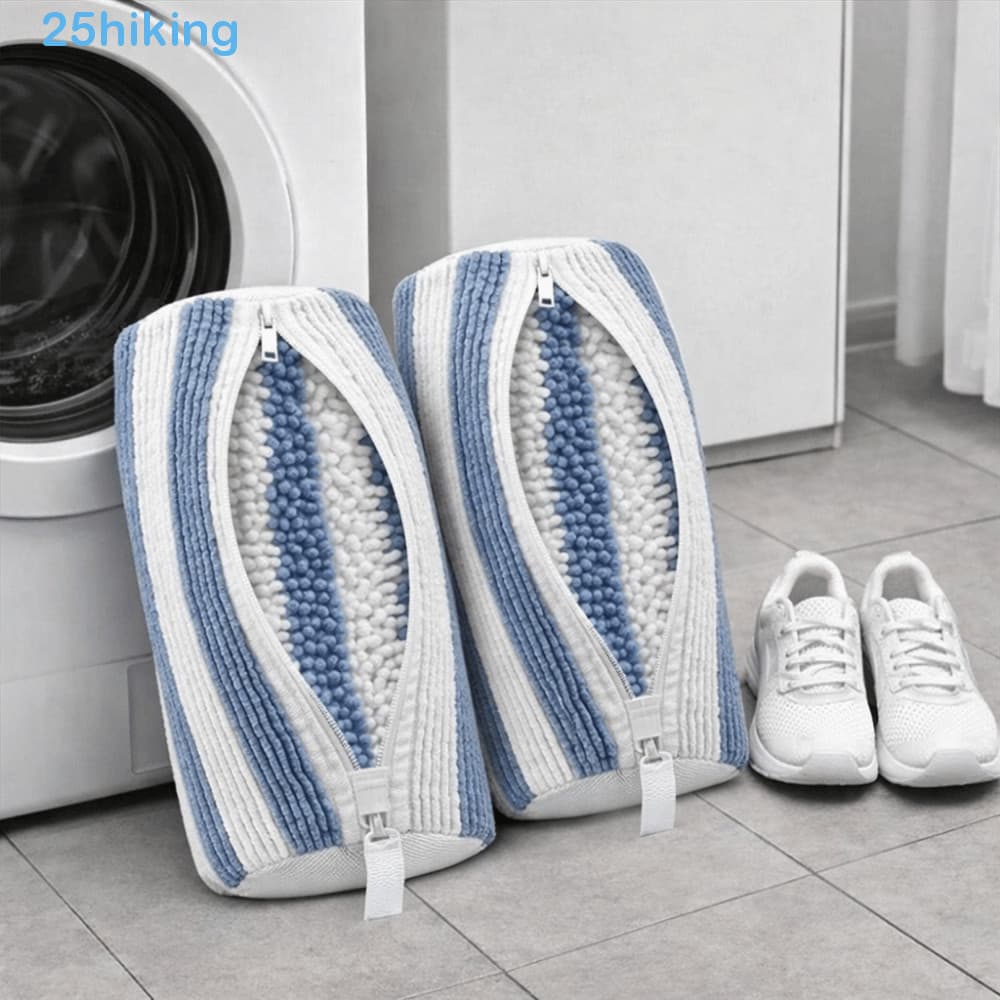 Saco De Sapatos De Lavagem De Caminhada , Lavanderia Cilíndrico Macio Com Fivela De Bloqueio , Sacos De Sapato De Proteç
