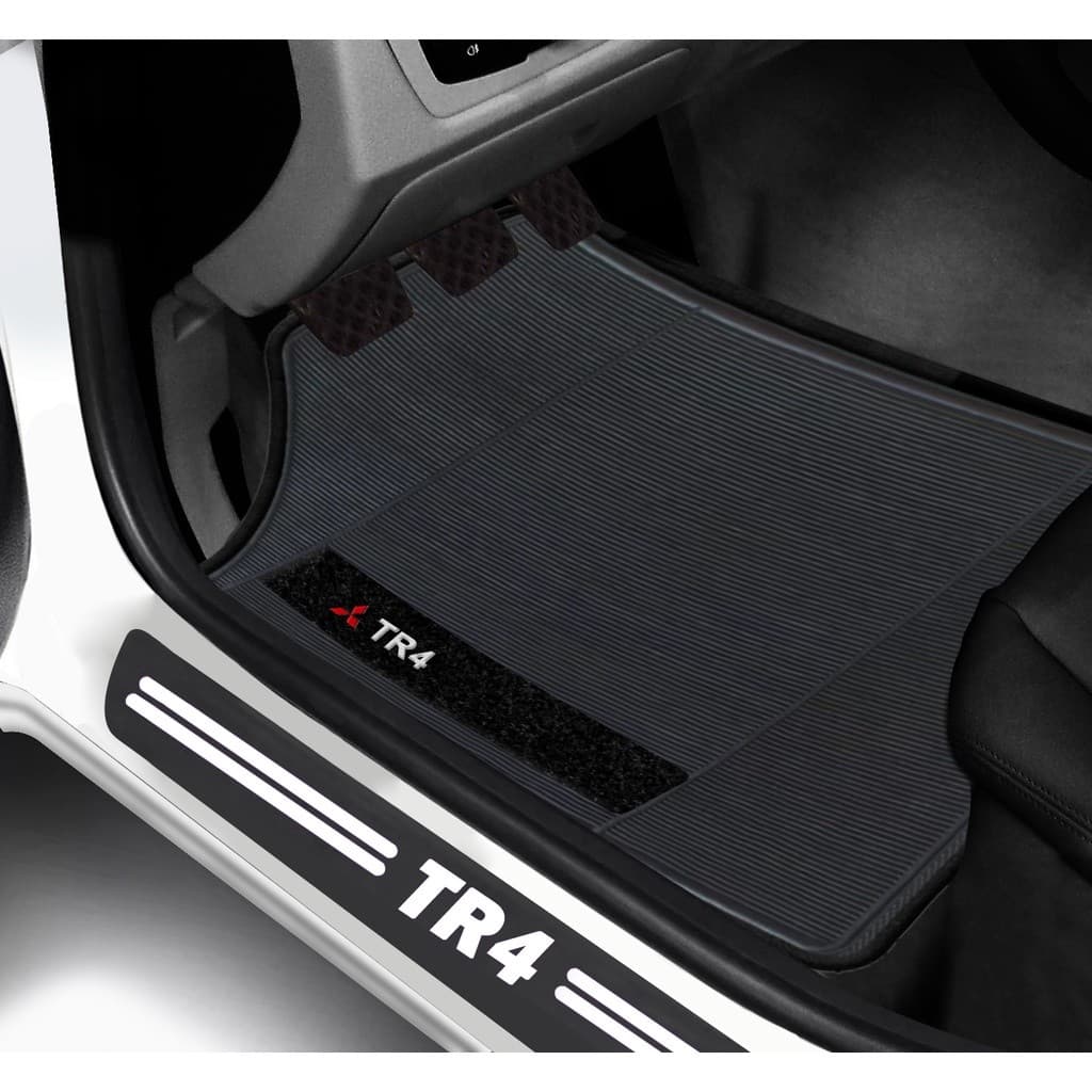 Kit Tapete E Soleira De Porta Mitisubish TR4 Universal Carro personalizado