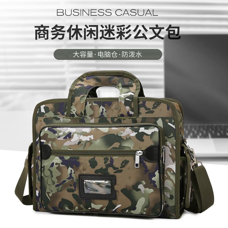 Negócios Casual camuflagem maleta portátil saco grande capacidade à prova dwaterproof água ombro mensageiro saco informa
