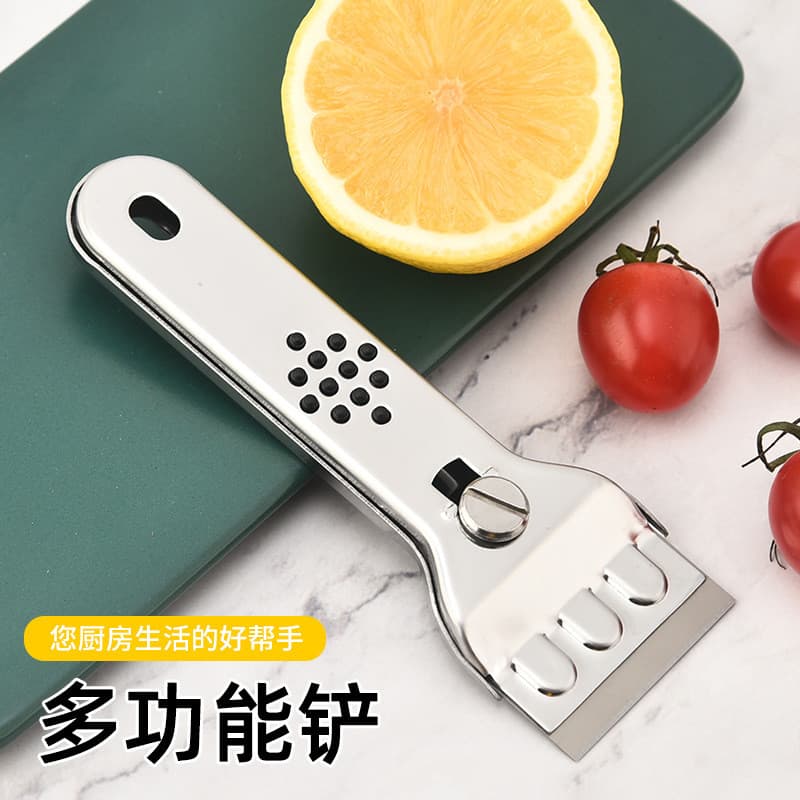 Raspador de limpeza para coifas de aço inoxidável, raspador multifuncional para limpeza de pisos, raspador de azulejos,
