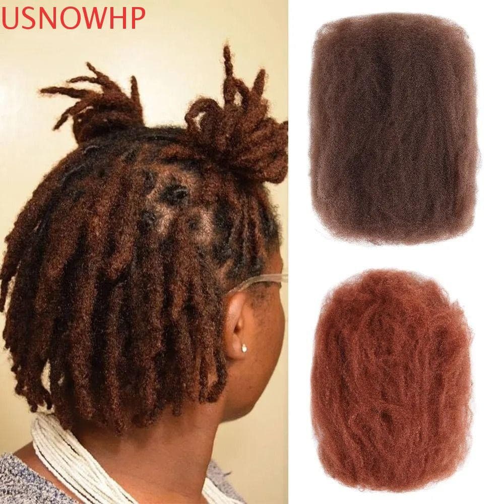 USNOWHP 50 G/pcs Afro Kinky Curly Bulk , Tranças Cabelo Dreadlocks Em Massa Remy , Extensões De Sintético