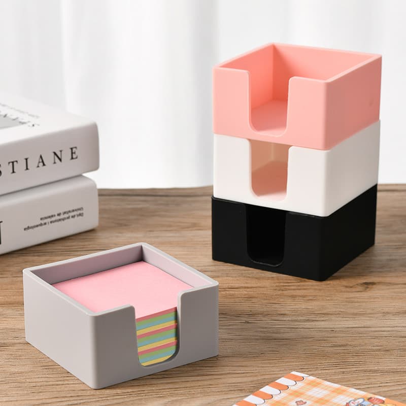 Caixa De Notas De Estudante , Armazenamento Pegajosas Quadradas De Papelaria De Escritório , material De silicone Minima